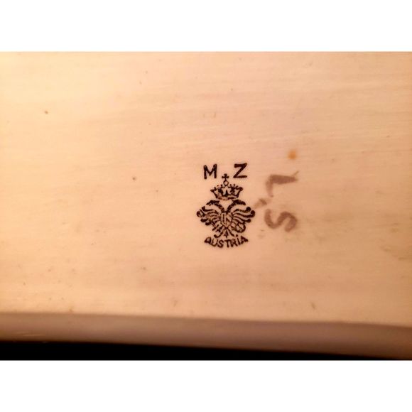 Vintage Moritz Zdekauer MZ Austria Bread Celery Tray Trinket Vanity Dish Flowers - Picture 7 of 9